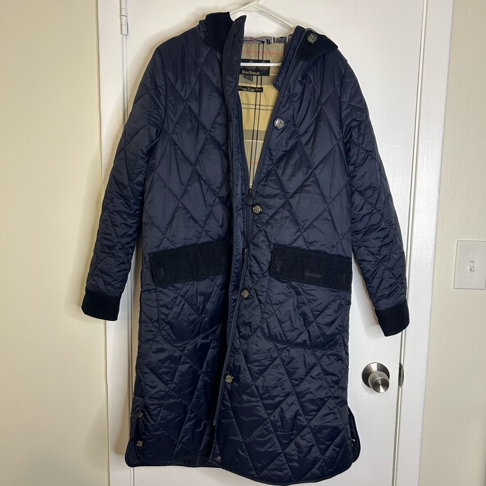 BARBOUR Mickley Quilted Hooded Coat size 10